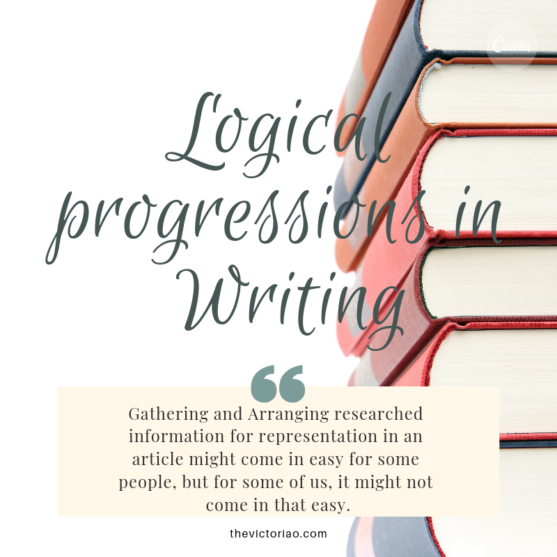 logical progression in writing- victoria olajide